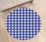 Tapis Rond Bleu Avec Étoile