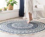 Tapis Rond Motif Ethnique
