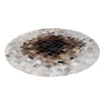 Tapis Rond Peau De Vache Beige et Marron