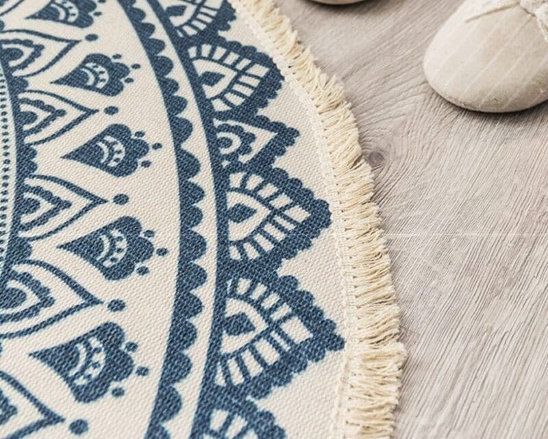Tapis Rond Motif Ethnique