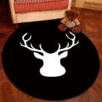 Grand Tapis Rond Noir | Mon Tapis Rond