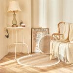 Petit Tapis Rond Effet Bois