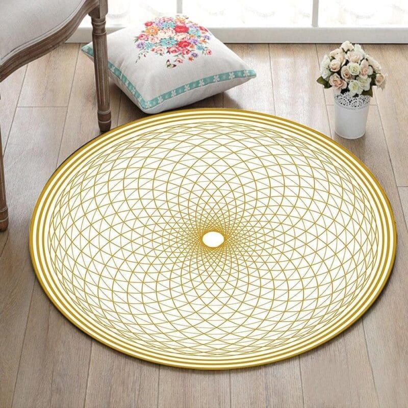 Petit Tapis Rond Beige | Mon Tapis Rond