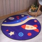 Petit Tapis Rond Bleu | Mon Tapis Rond