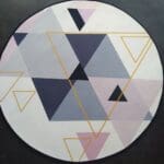 Tapis Rond Fille Triangle