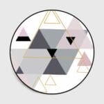 Tapis Rond Fille Triangle
