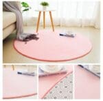 Tapis Rond Rose Bonbon