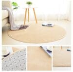 Grand Tapis Rond Beige
