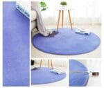 Tapis De Bain Rond Bleu