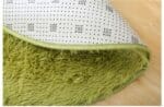 Tapis Rond Vert Fausse Fourrure