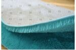 Tapis Rond Shaggy Bleu