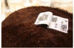 Tapis Rond Marron Moelleux