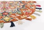 Tapis Rond Laine Feutrée Boules Multicolores