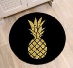 Tapis Rond Ananas Doré