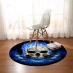 Tapis Rond Crâne Enflammé