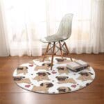Tapis Rond Amour de Bulldog