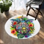 Tapis Rond Tortue Art Bohème