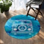 Tapis Rond Peace and Love
