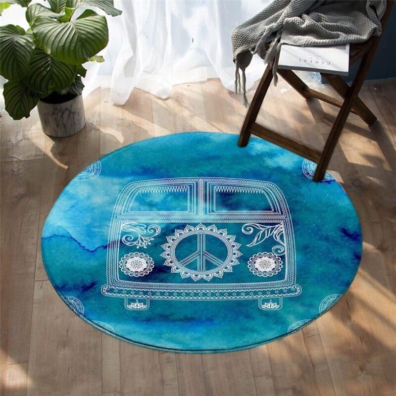 Tapis Rond Peace and Love