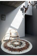 Tapis Rond Peau de Vache