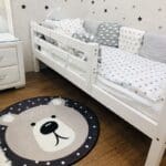 Tapis Rond Bleu Et Gris