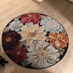 Tapis Rond Fleurs d’Éternité