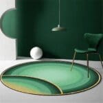 Tapis Rond Vert D’Eau