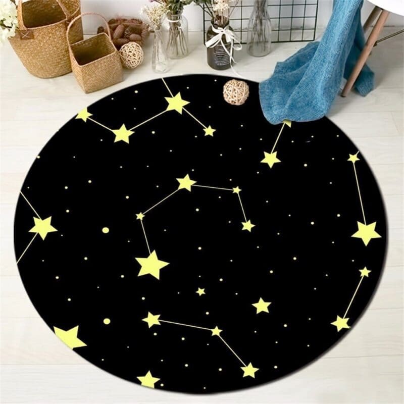 Tapis Rond Chambre Bébé Étoile