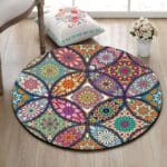 Tapis Rond Mandala Salon