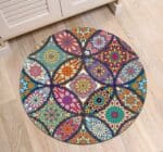 Tapis Rond Mandala Salon