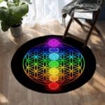 Tapis Rond Avec Les 7 Chakras