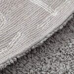 Tapis Rond Alphabet Gris
