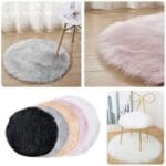 Tapis Rond De Salon Gris