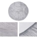Tapis Rond De Salon Gris