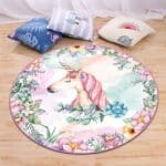 Tapis Rond Chambre Fille Licorne