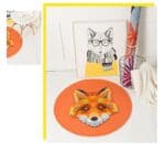 Tapis Rond Renard Orange