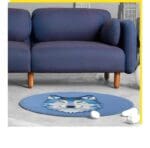 Tapis Rond Loup Géométrique