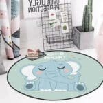 Tapis Rond Bébé Éléphant
