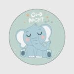 Tapis Rond Bébé Éléphant