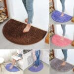 Tapis de Bain Demi-Rond Marron