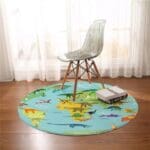 Tapis Rond Dinosaure