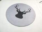 Grand Tapis Rond Gris