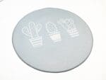 Tapis Rond Cactus Gris
