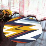 Tapis Rond Motifs Abstraits