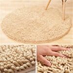 Tapis Rond Shaggy Beige