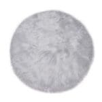 Tapis Rond De Salon Gris