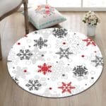 Tapis Rond Flocon De Noël