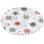 Tapis Rond Flocon De Noël
