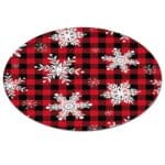 Grand Tapis Rond Rouge