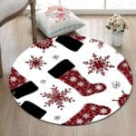 Tapis Rond Chaussettes De Noël